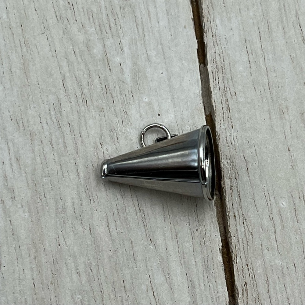 Sterling Silver cheerleading horn Pendant Necklace
